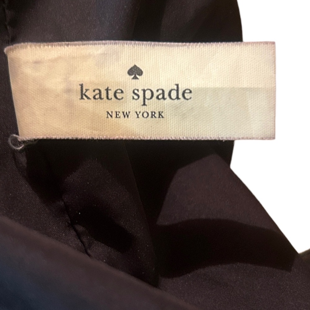 Kate Spade Floral Roses Fabric + Leather Trim Large Black Shoulder Bag Purse - Picture 10 of 15